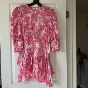 Loveshack Fancy pink Lorelei dress size 4. New with tags